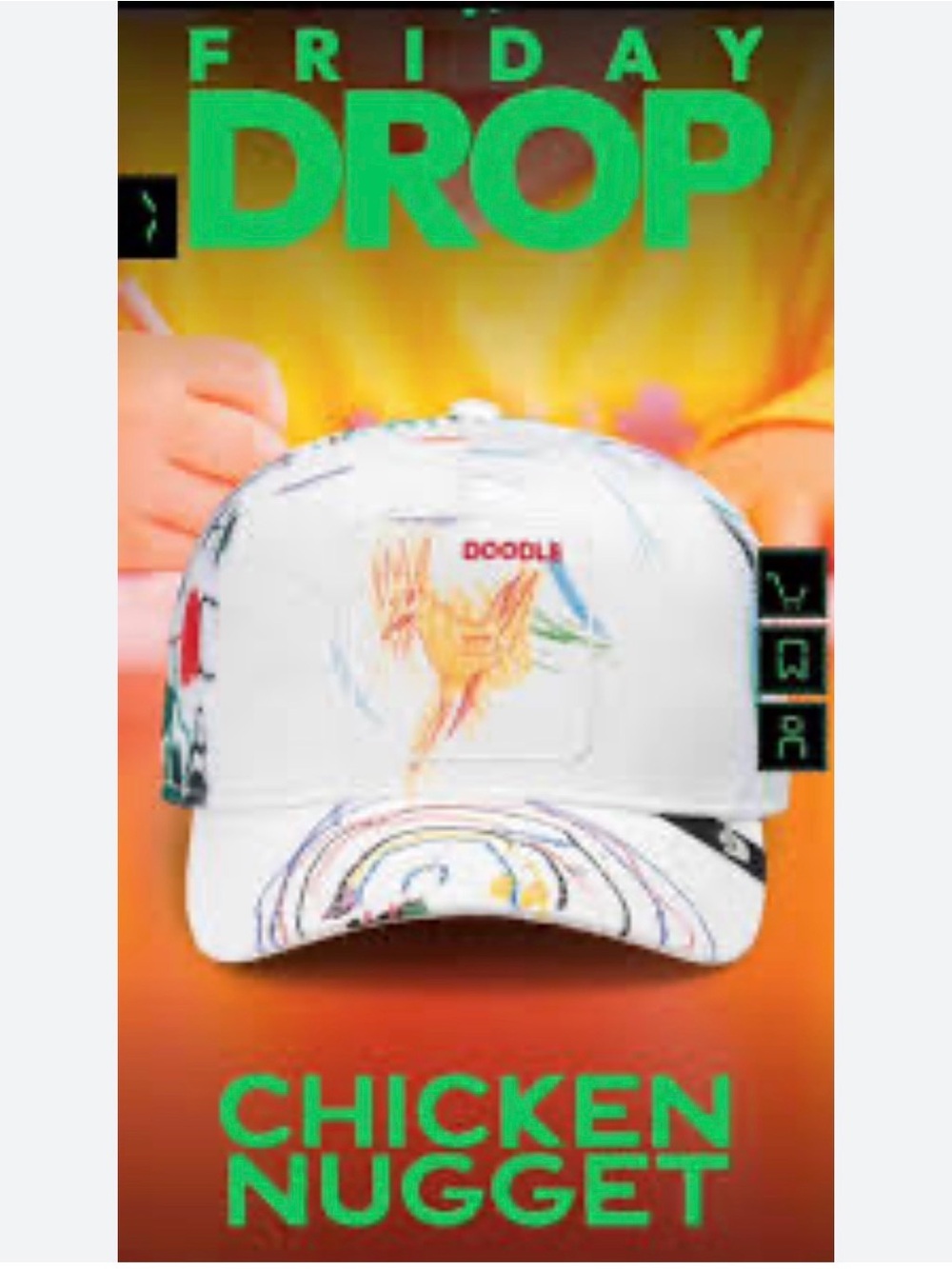 Goorin Bros.-Chicken Nugget Doodle-Friday Drop-Sold Out-Snapback Hat Cap-New